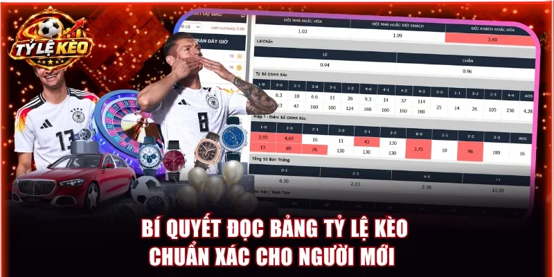 Bí quyết đọc bảng tỷ lệ kèo chuẩn xác cho người mới